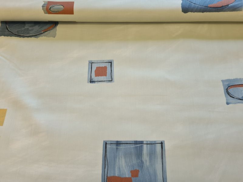 Dekostoff 76% PE 24%BW Mint mit Muster