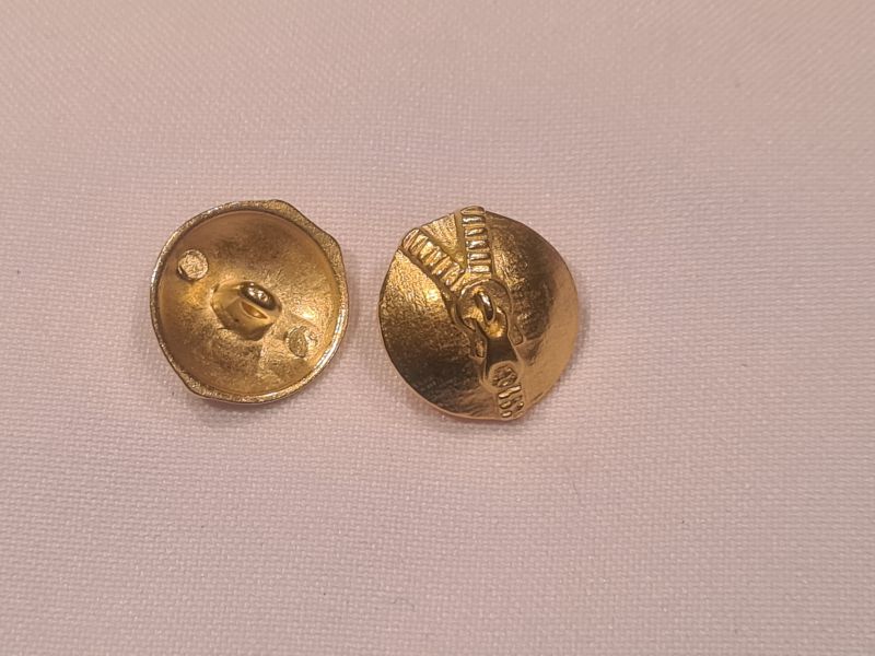 Knopf 17mm Öse Metall Kreis mit Reisverschluss Gold