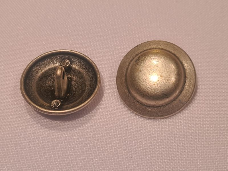 Knopf 23mm Öse Metall Ufo Silber Matt