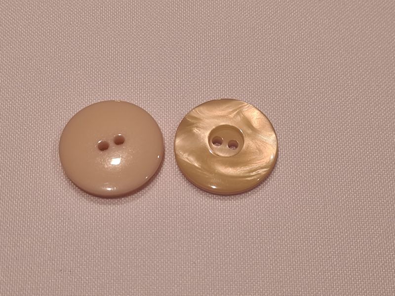 Knopf 23mm 2-Loch Perlmutt Imitat graublau