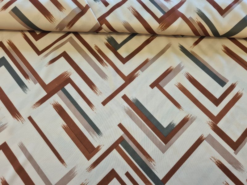 Viscose Pfeilmuster Erdtöne