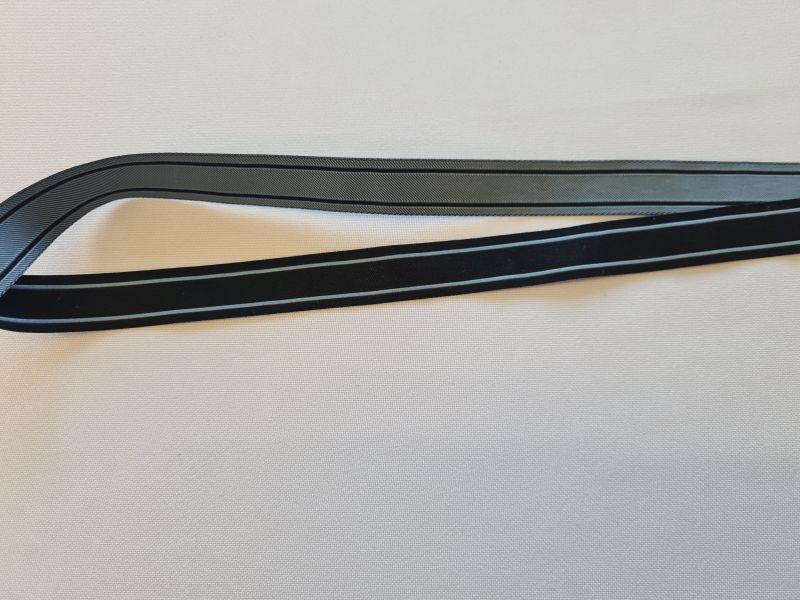 Webband 14mm Dunkelblau mit Hellblauem Streifen