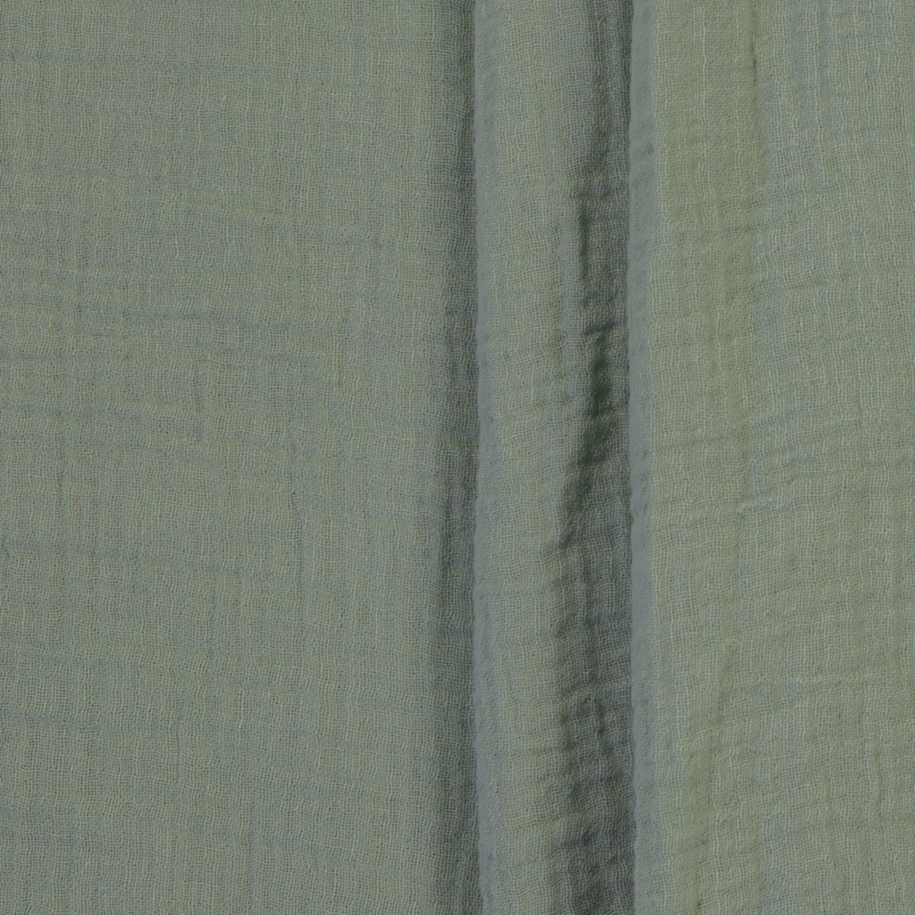 [FAB-00007-B-15-5205] Double Gauze (Musselin) uni zart grün