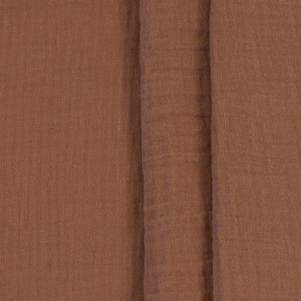 [FAB-00007-B-17-1227] Double Gauze (Musselin) uni terra hell