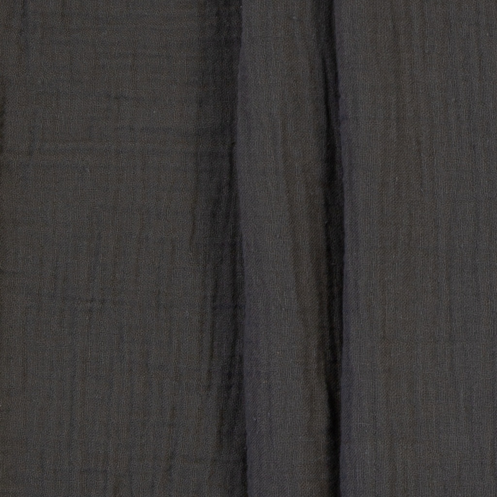 [FAB-00007-B-18-0403] Double Gauze (Musselin) uni dunkelgrau