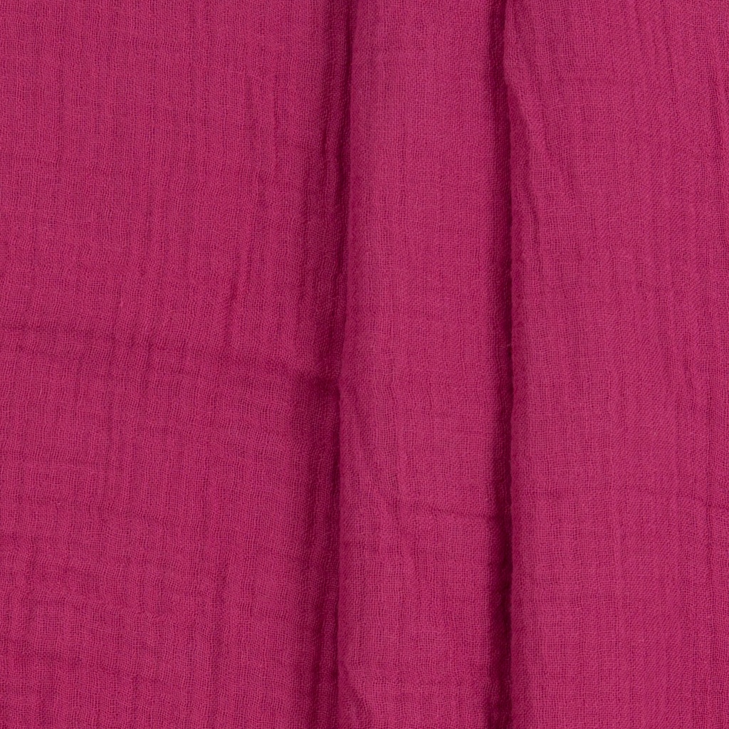 [FAB-00007-B-18-2326] Double Gauze (Musselin) uni fuchsia