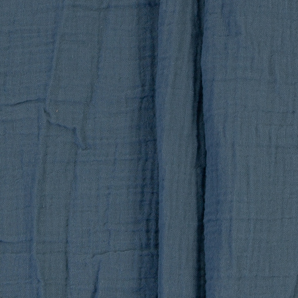[FAB-00007-B-18-4020] Double Gauze (Musselin) uni taubenblau