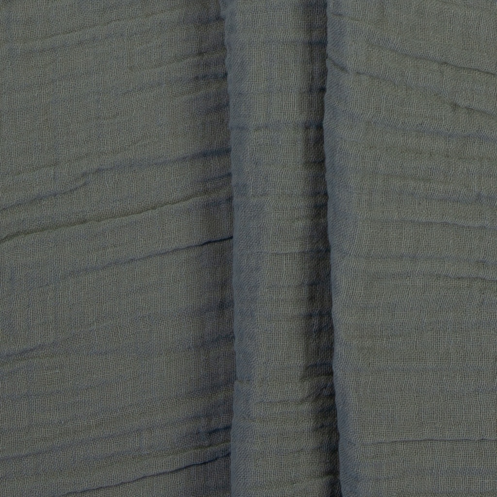 [FAB-00007-B-18-4711] Double Gauze (Musselin) uni graublau
