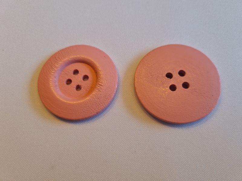 Knopf 40mm 4-Loch Holz Rosa
