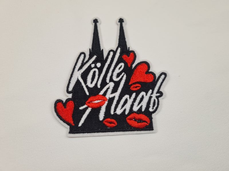 Applikation/Bügelbild Karneval Dom Kölle Alaaf