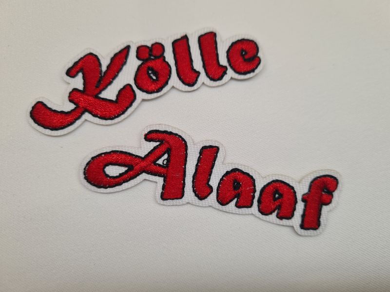 Applikation/Bügelbild Karneval Kölle Alaaf klein