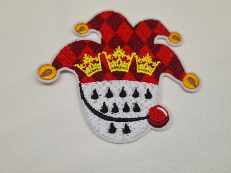Applikation/Bügelbild Karneval Wappenkopf