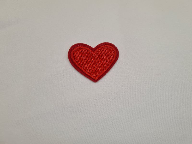 Applikation/Bügelbild Herz Rot 3,5cm breit