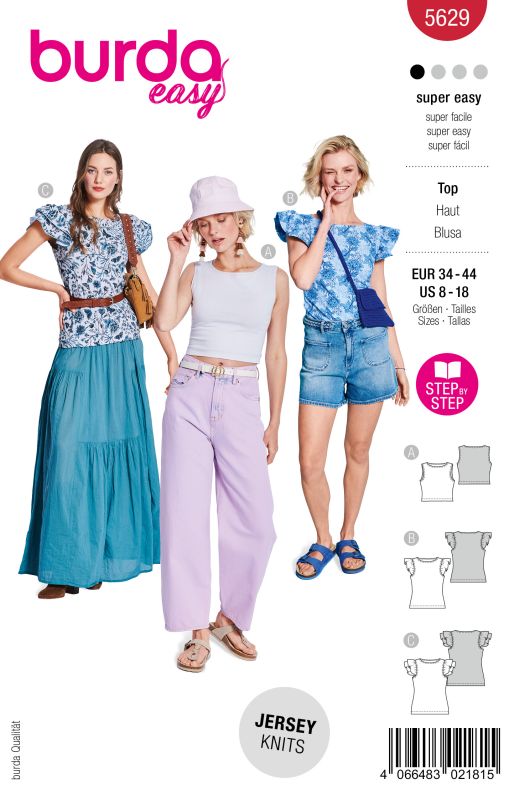 Schnittmuster Top Burda 5629