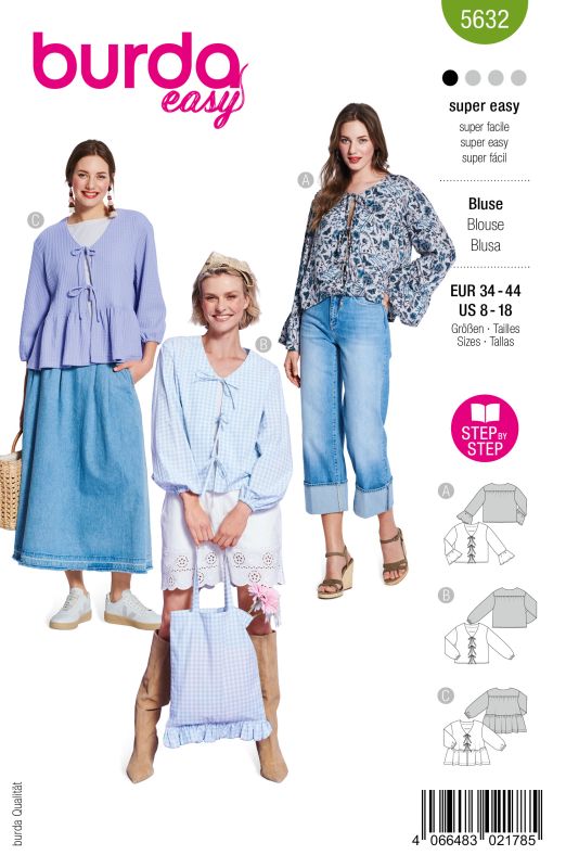Schnittmuster Bluse Burda 5632