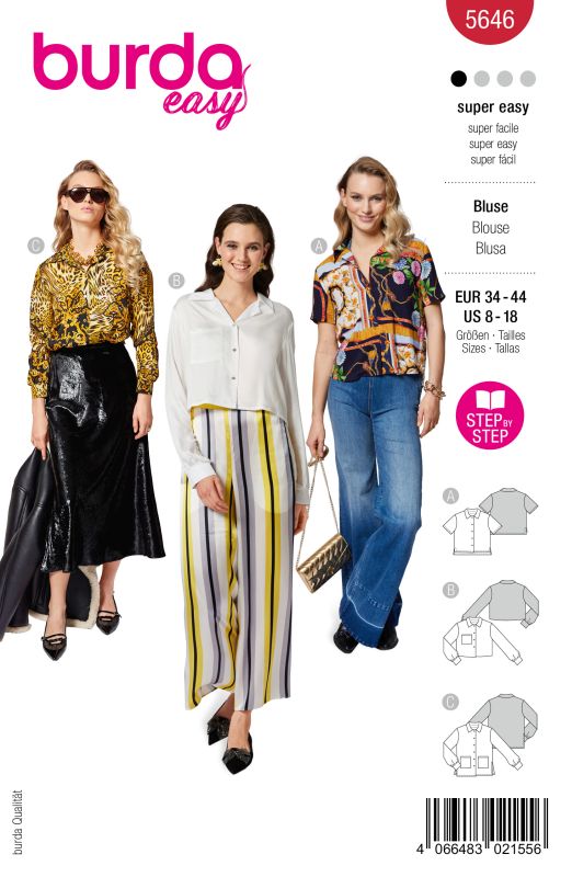 Schnittmuster Bluse Burda 5646
