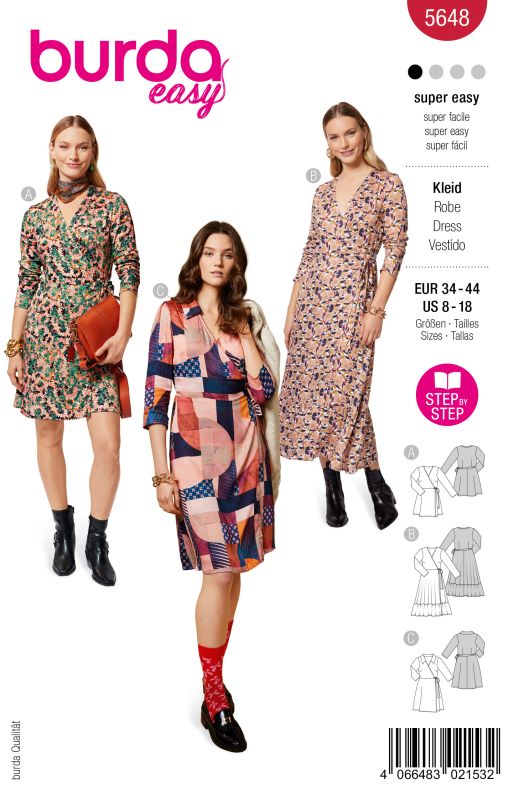 Schnittmuster Kleid Burda 5648