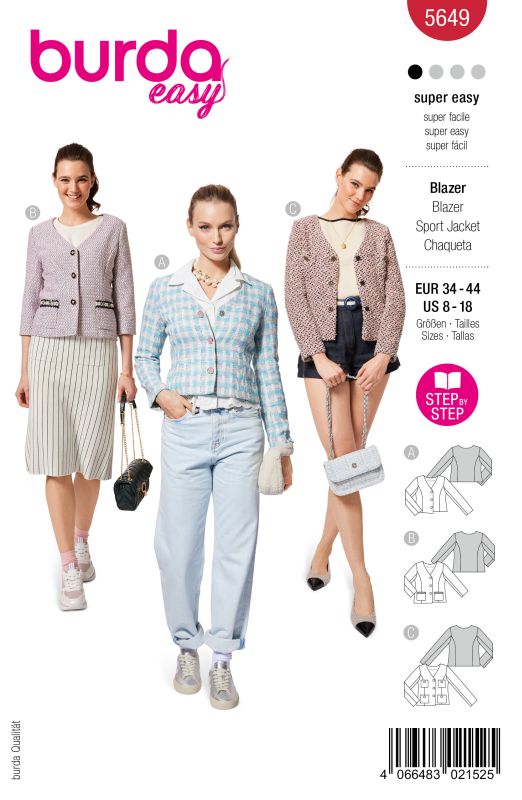 Schnittmuster Blazer Burda 5649
