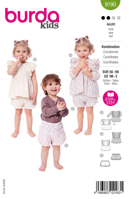 Schnittmuster Bluse & Hose Burda 9190