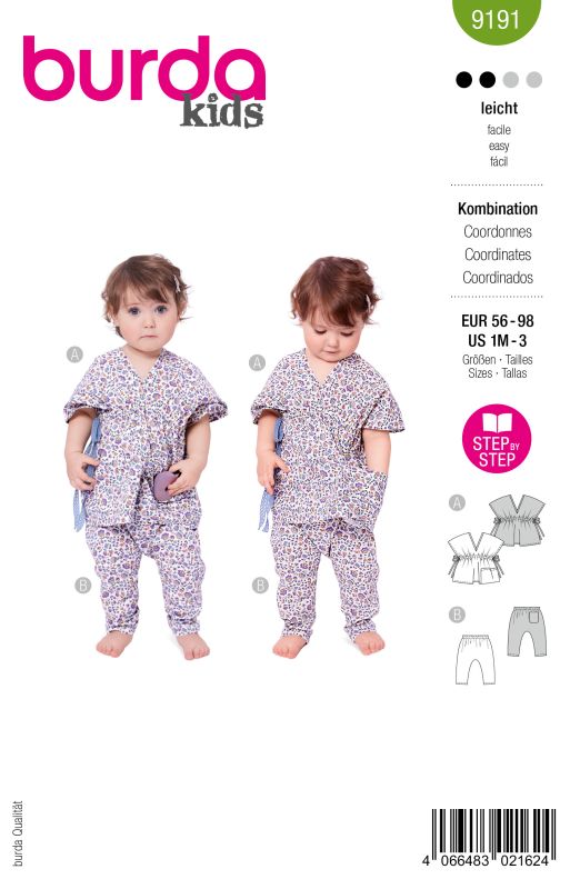 Schnittmuster Bluse & Hose Burda 9191