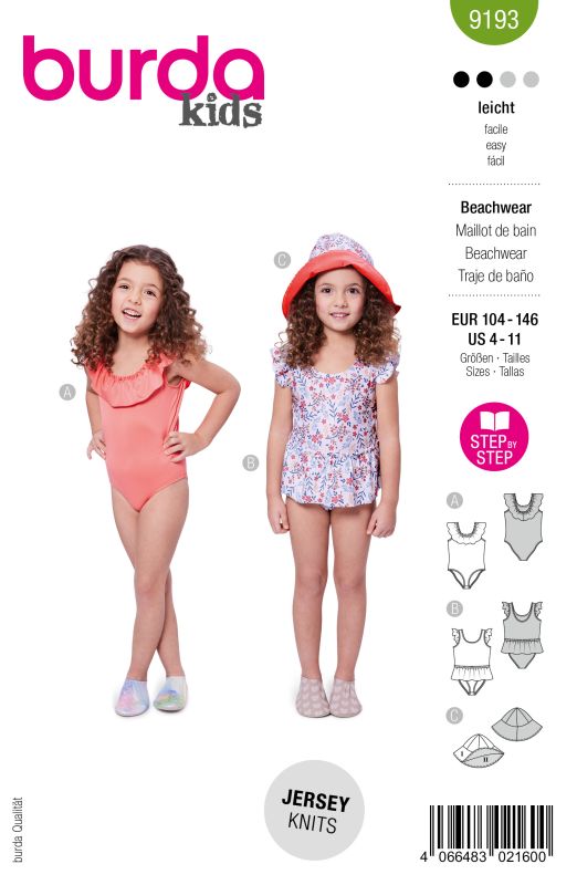 Schnittmuster Beachwear  Burda 9193