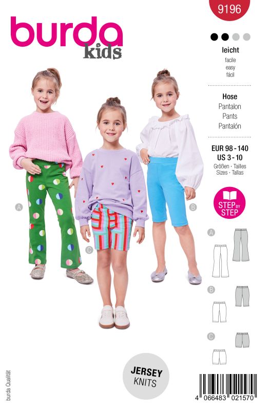 Schnittmuster Leggings Burda 9196