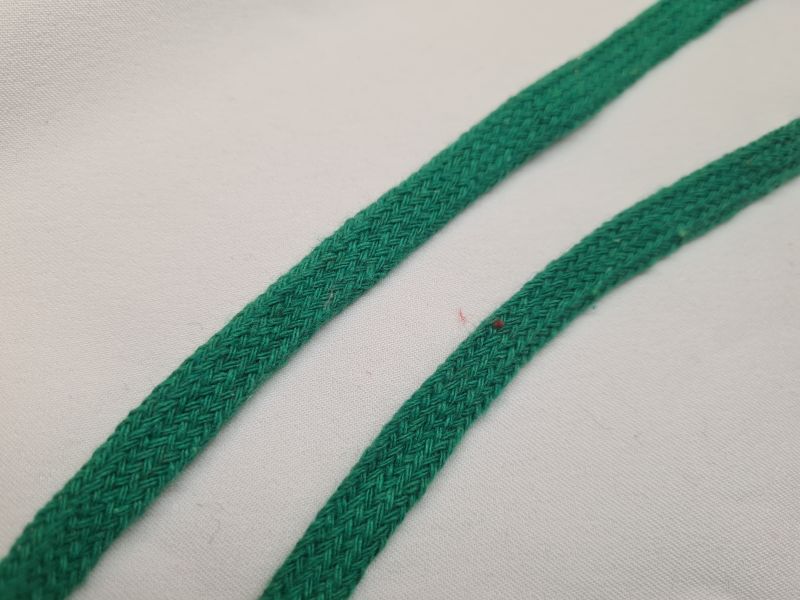 Baumwoll Kordel Flach 11-15mm grün