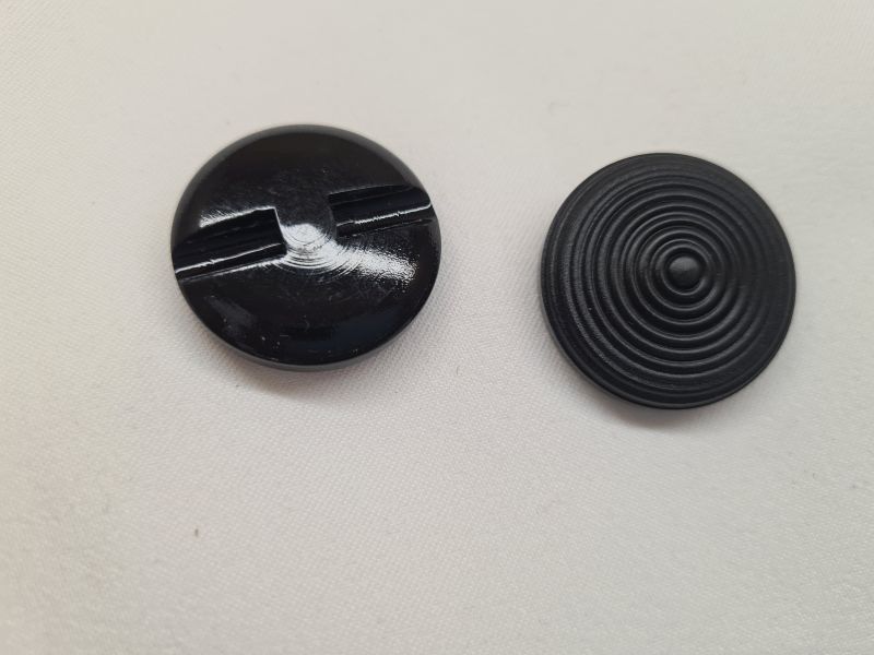 Knopf 28mm Öse mit Ringen Schwarz