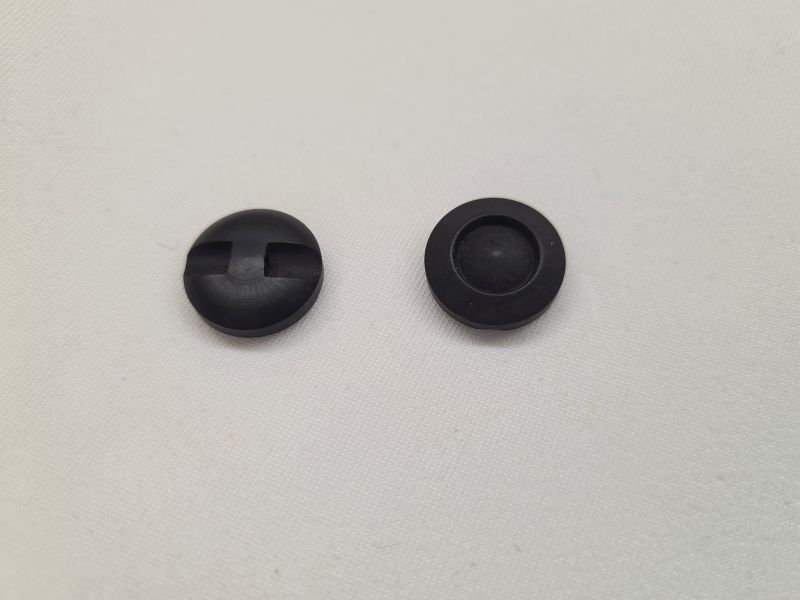Knopf 15mm Öse mit Einbuchtung Schwarz