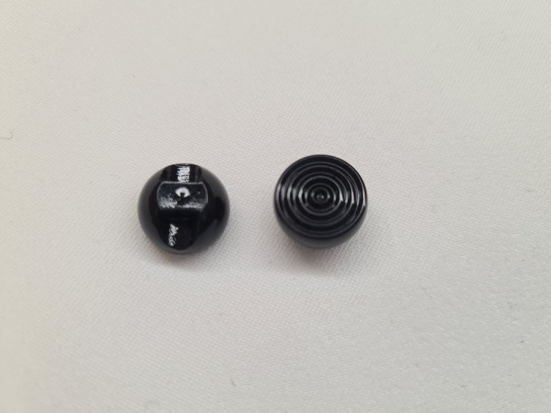 Knopf 12mm Öse mit Ringen Schwarz