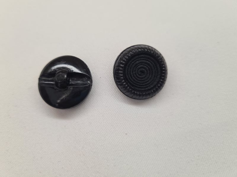 Knopf 20mm Öse Schneckenoptik Schwarz