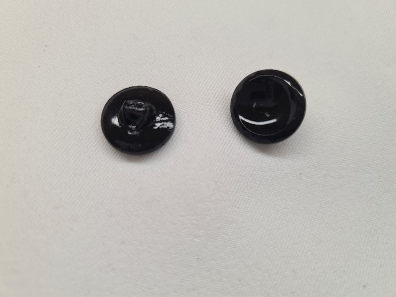 Knopf 14mm Öse mit Vertiefung Schwarz