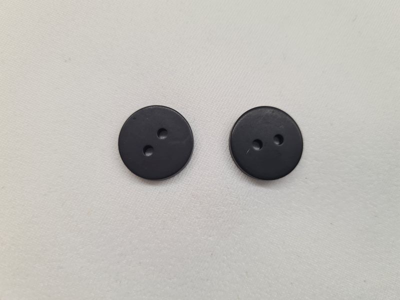 Knopf 17mm Öse Rund mit goldenem Bogen Schwarz