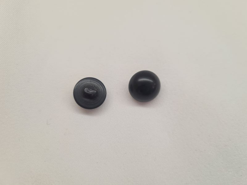 Knopf 14mm Öse Halbkugel Schwarz