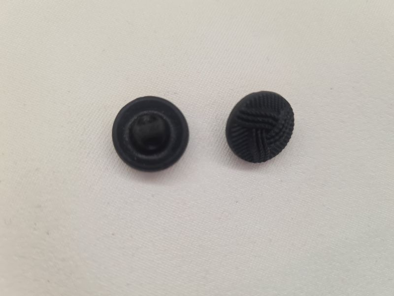 Knopf 14mm Öse Seiloptik Schwarz