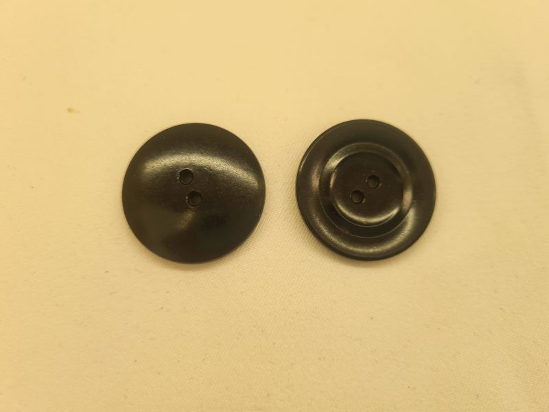 Knopf 21mm Öse Viereck runde Kanten Schwarz