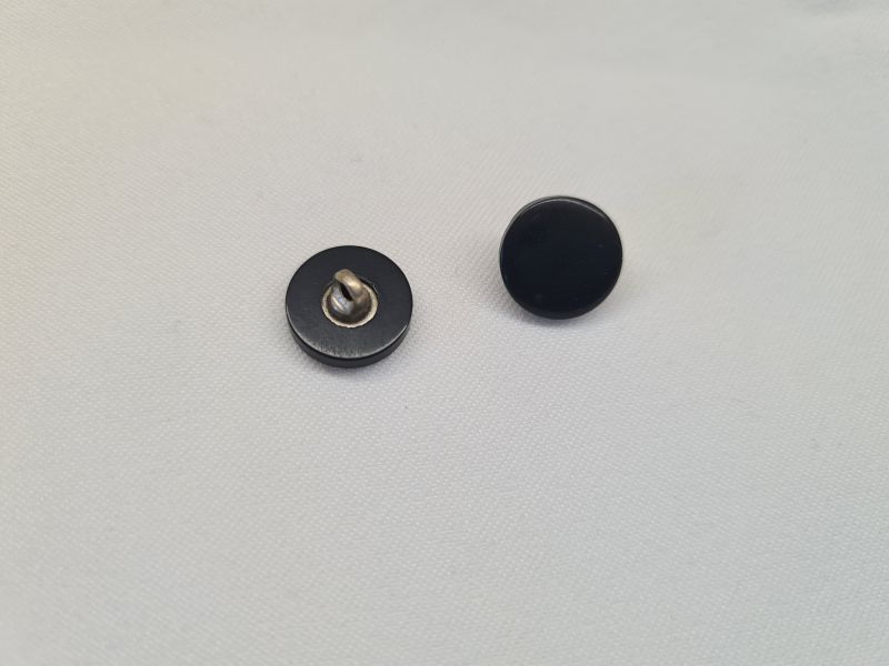 Knopf 11,5mm Öse Flach Schwarz