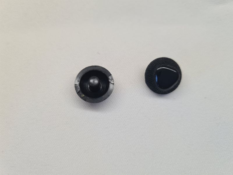 Knopf 13mm Öse Kuppelknopf dreieck Schwarz