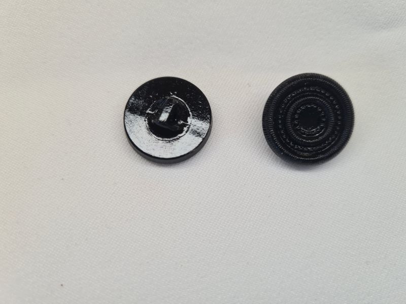Knopf 17mm Öse Reifenoptik Schwarz