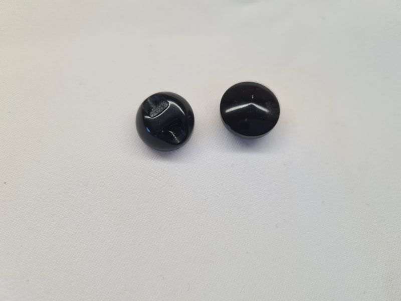 Knopf 15mm Öse Kuppel hoch Schwarz