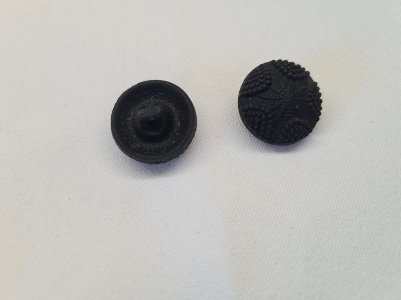 Knopf 18mm Öse Rund Seestern Schwarz