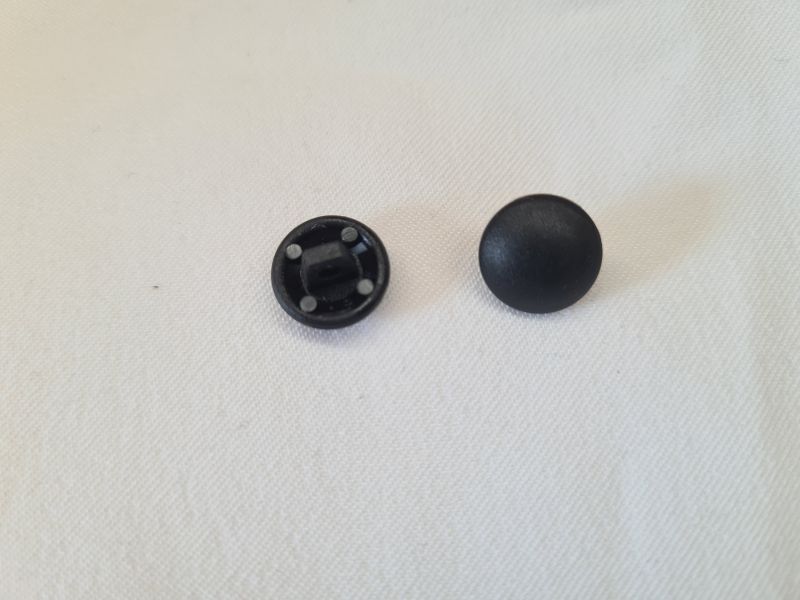 Knopf 11,5mm Öse Uni Schwarz Matt