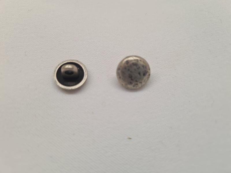 Knopf 10mm Öse Metall Uniformknopf Silber
