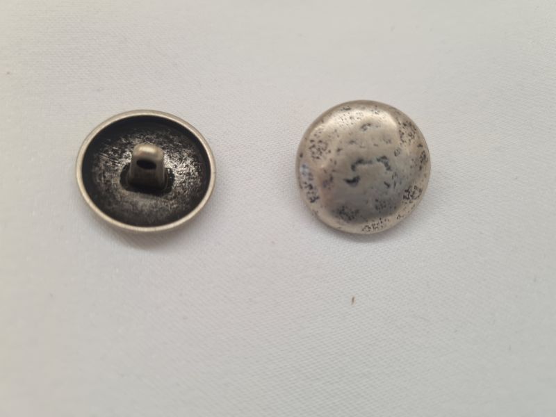 Knopf 18mm Öse Metall Uniformknopf Silber