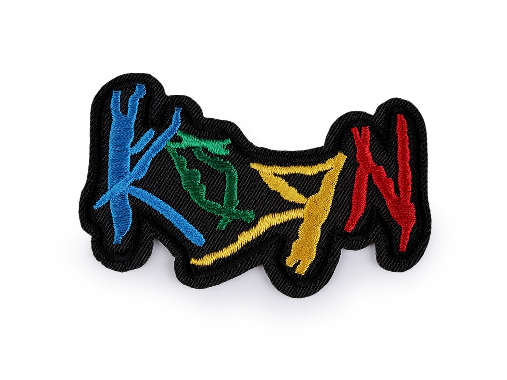 Applikation Bügelbild Korn Schrift Bund