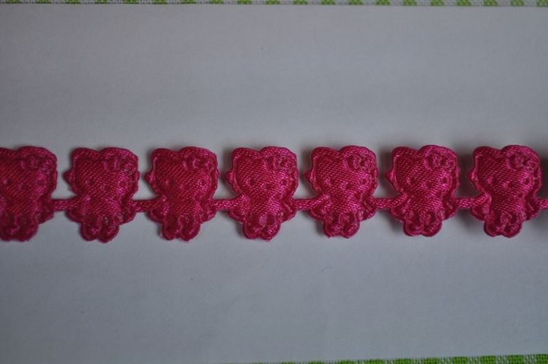 Satinband Katzen Figur Pink