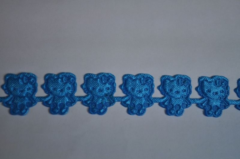 Satinband Katzen Figur türkis