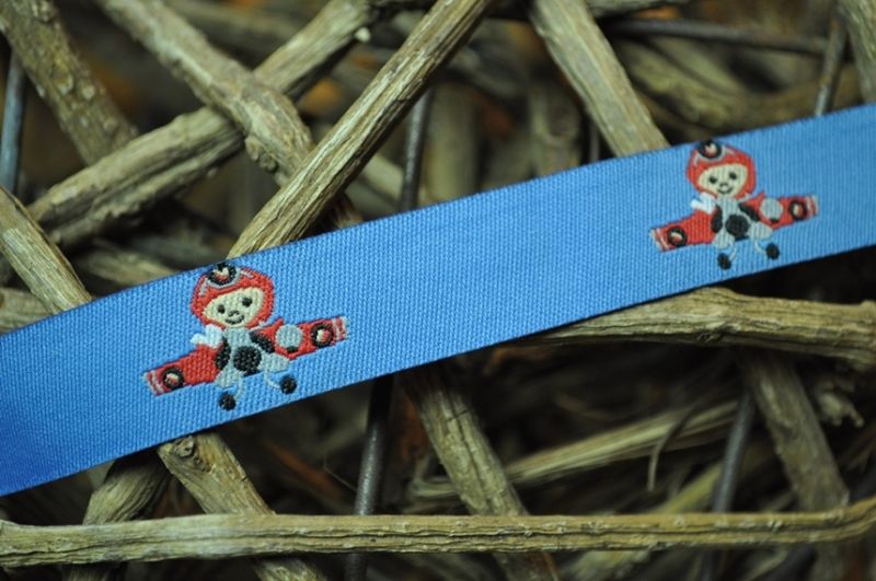 Webband Flugzeug blau