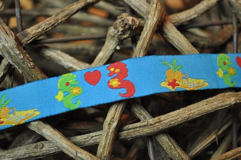 Webband Seepferd blau