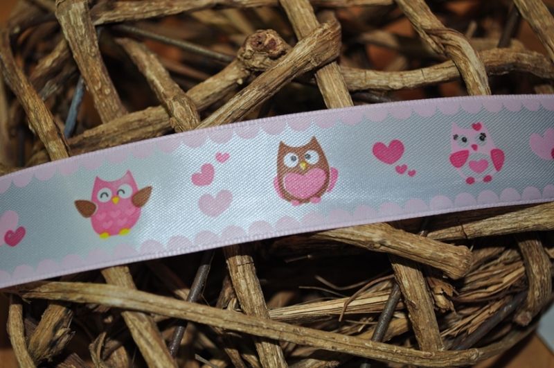 Satinband *Eulen* breit